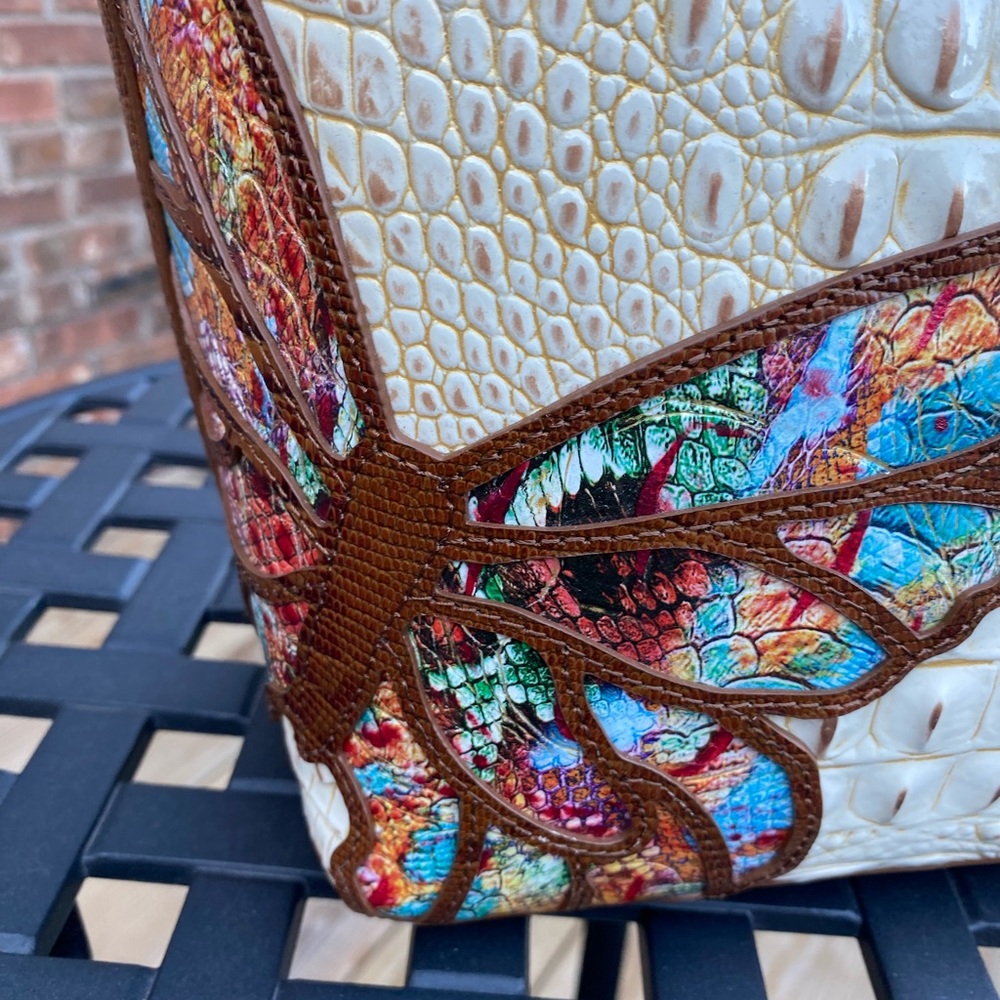 🔥BRAHMIN🔥Shira Studded Bucket Bag in Ivory Iguana Gala Melbourne - EUC - Picture 5 of 16